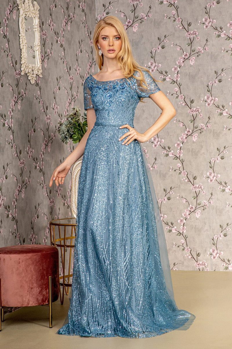 slim fit dress slacks 3D Floral Sleeveless Mermaid Dress by GLS Gloria GL3410 2XL / Lilac main image 1
