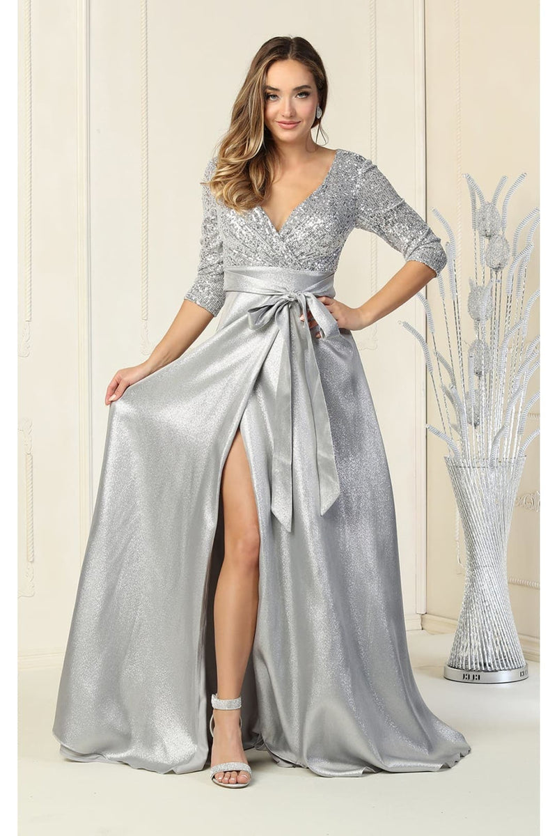 silver mother of the groom dresses for the Mayqueen 1852– sheerdreamz __TailbaseID_842611 line with fitted bodice FINAL SALE:PURCHASE NOW! Aloha Attire! When you