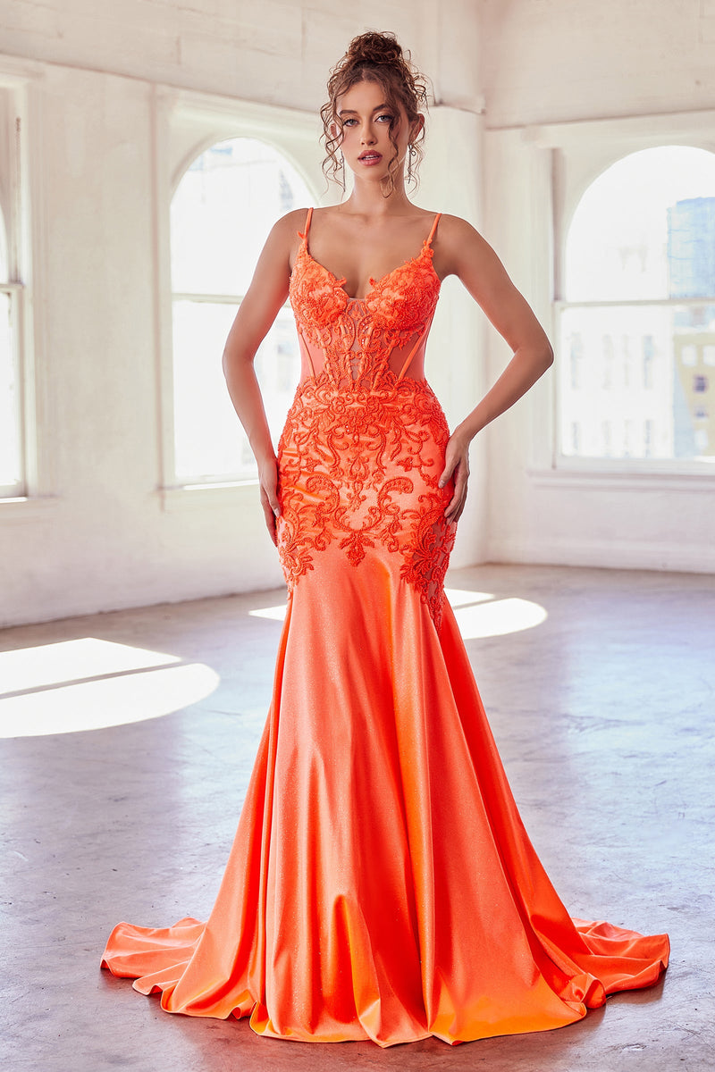Ladivine CDS470 introduces a mermaid dress with a glittery embroidered–  sheerdreamz