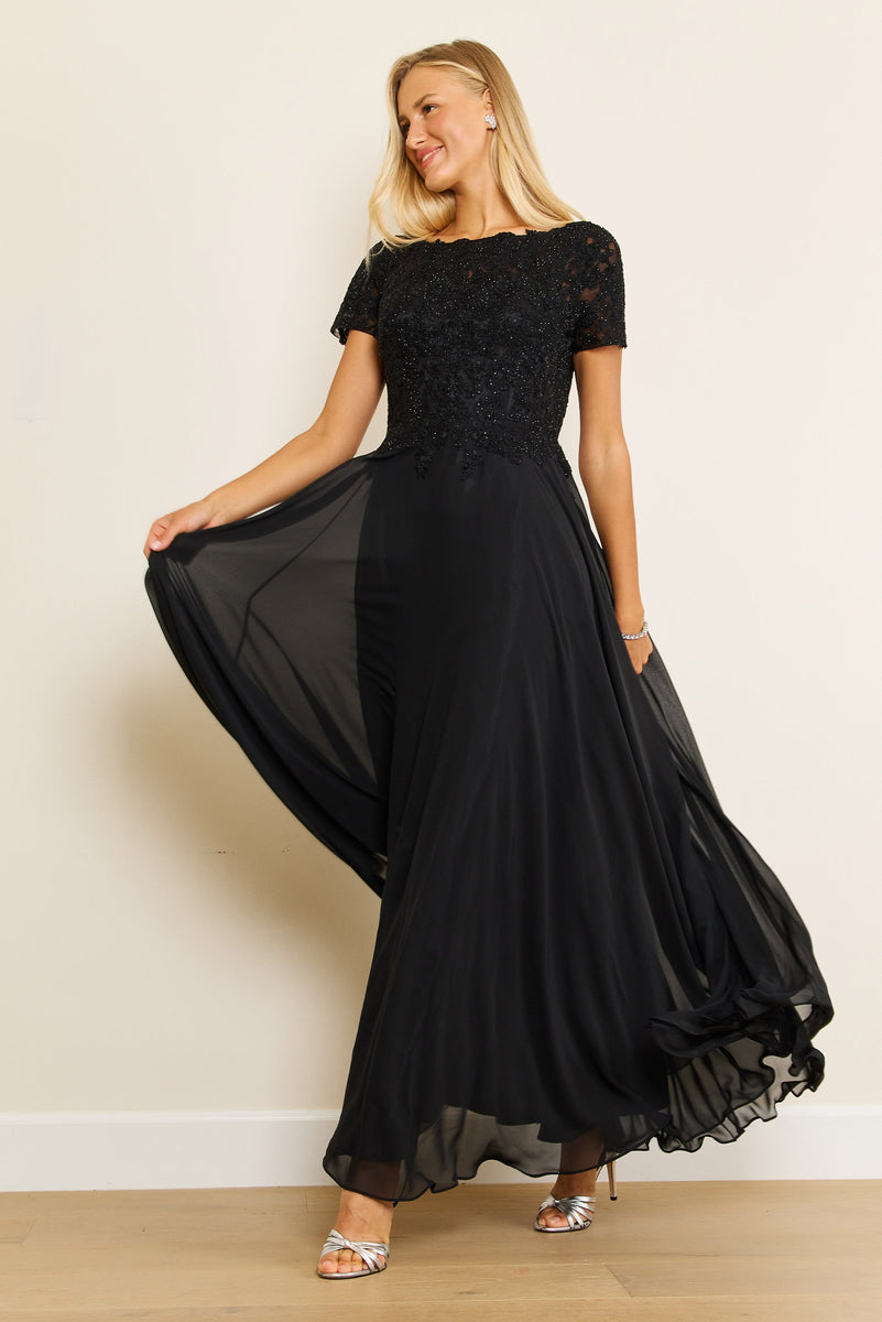 dylan & davids long sleeve dresses Dylan & Davids Short Sleeve Mother Of The Bride Evening Dress– sheerdreamz