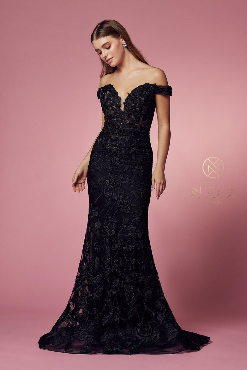 open lace back dress Light Blue Off The Shoulder Long Glitter Mermaid Prom Dresses main image 1