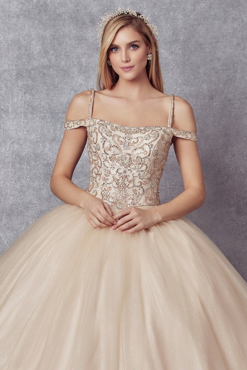 Cold Shoulder Beaded Ball Gown by Juliet 1426 sheerdreamz Cold Shoulder Beaded Ball Gown by Juliet 1426 sheerdreamz