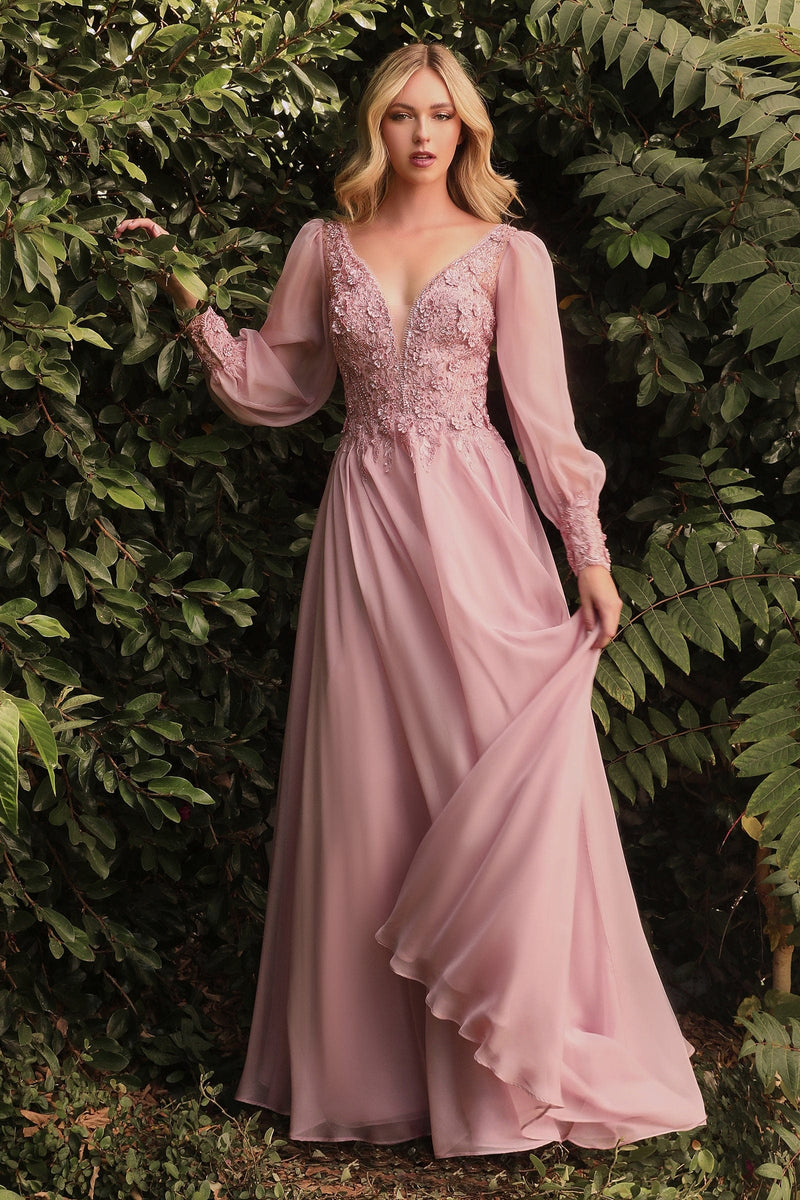 bishop sleeve prom dress Grey Bishop Sleeve Prom Dresses Starry Tulle Maxi Dresses FD2768 Viniodress