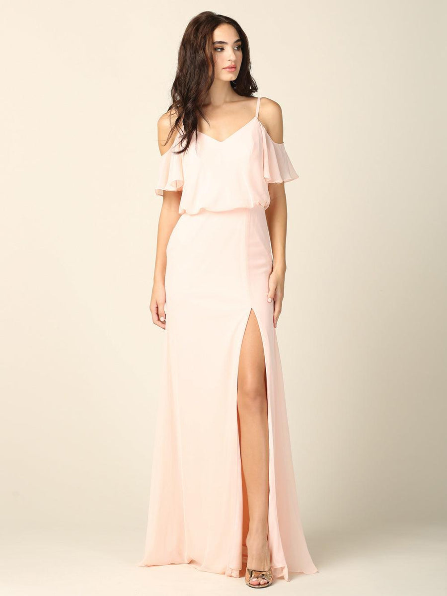 Bridesmaids Off Shoulder Blouson Dress sheerdreamz Bridesmaids Off Shoulder Blouson Dress sheerdreamz