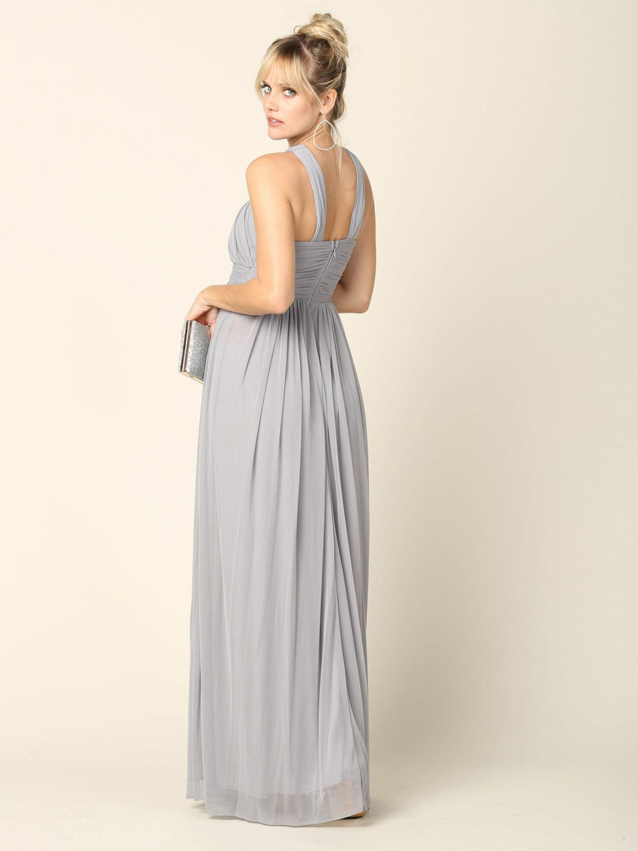 Bridesmaids Dress with Long Criss Cross Halter sheerdreamz Bridesmaids Dress with Long Criss Cross Halter sheerdreamz