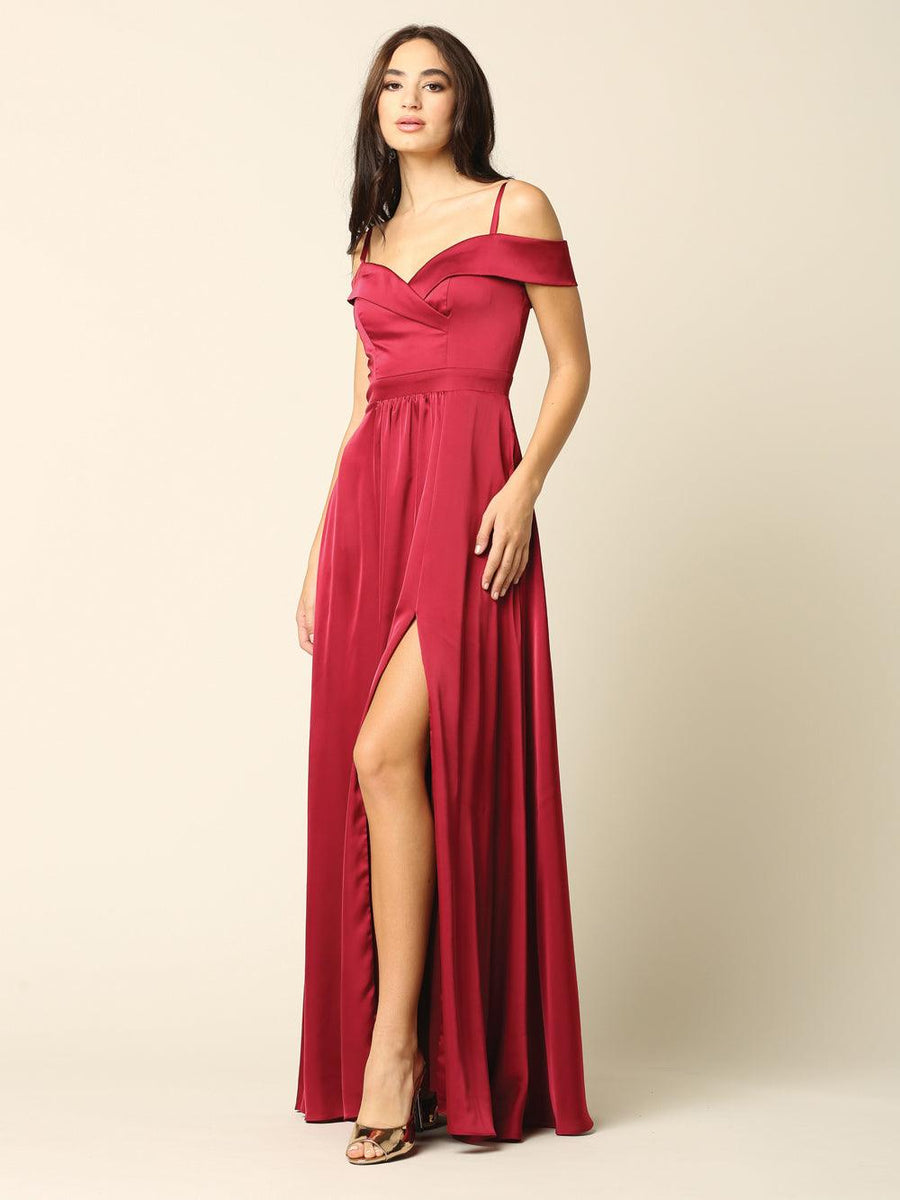 Long Formal Off Shoulder Bridesmaid and Wedding Gown– sheerdreamz