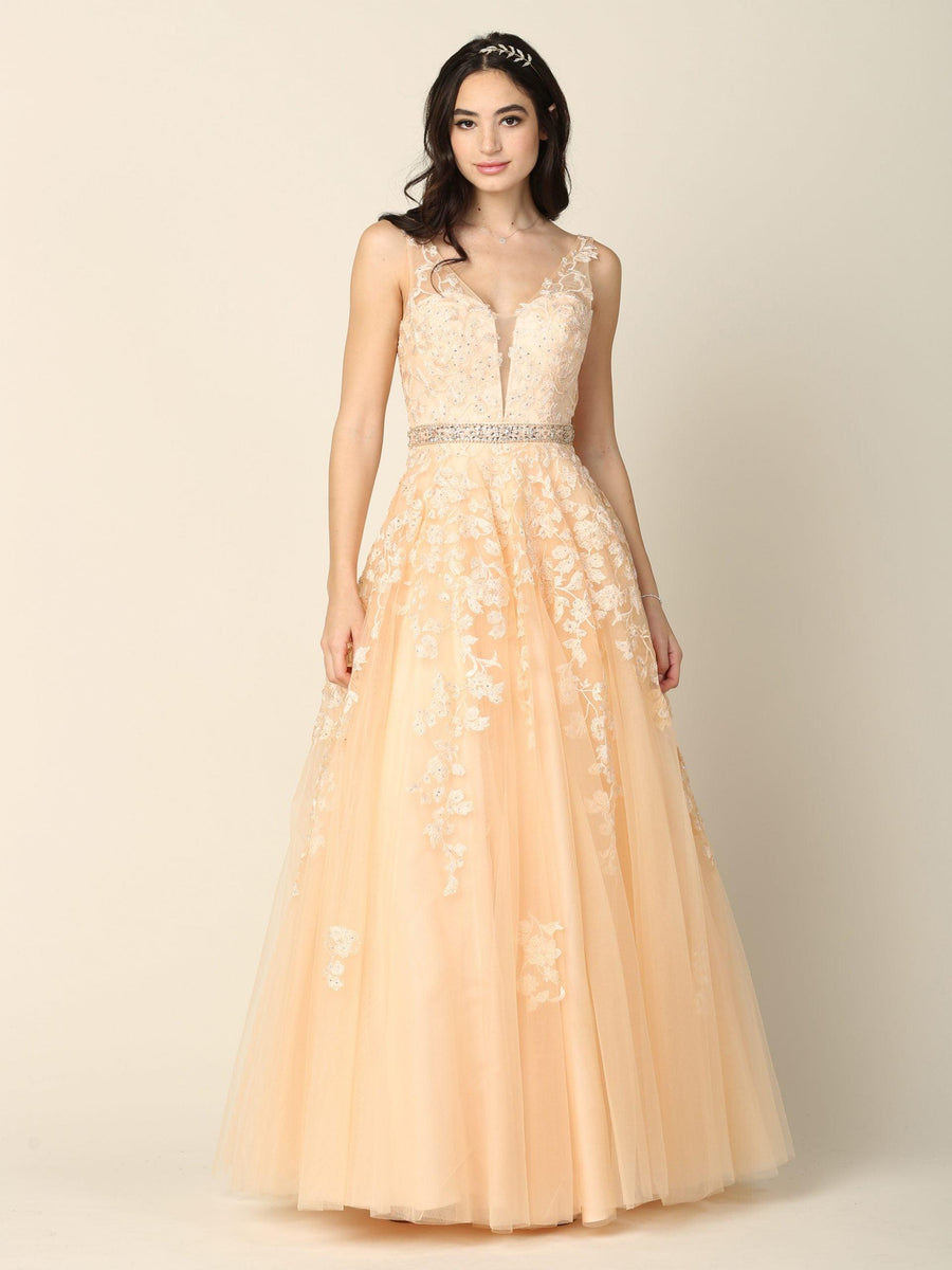 Formal Sleeveless Prom Ball Gown Casual Wedding Dress sheerdreamz Formal Sleeveless Prom Ball Gown Casual Wedding Dress sheerdreamz
