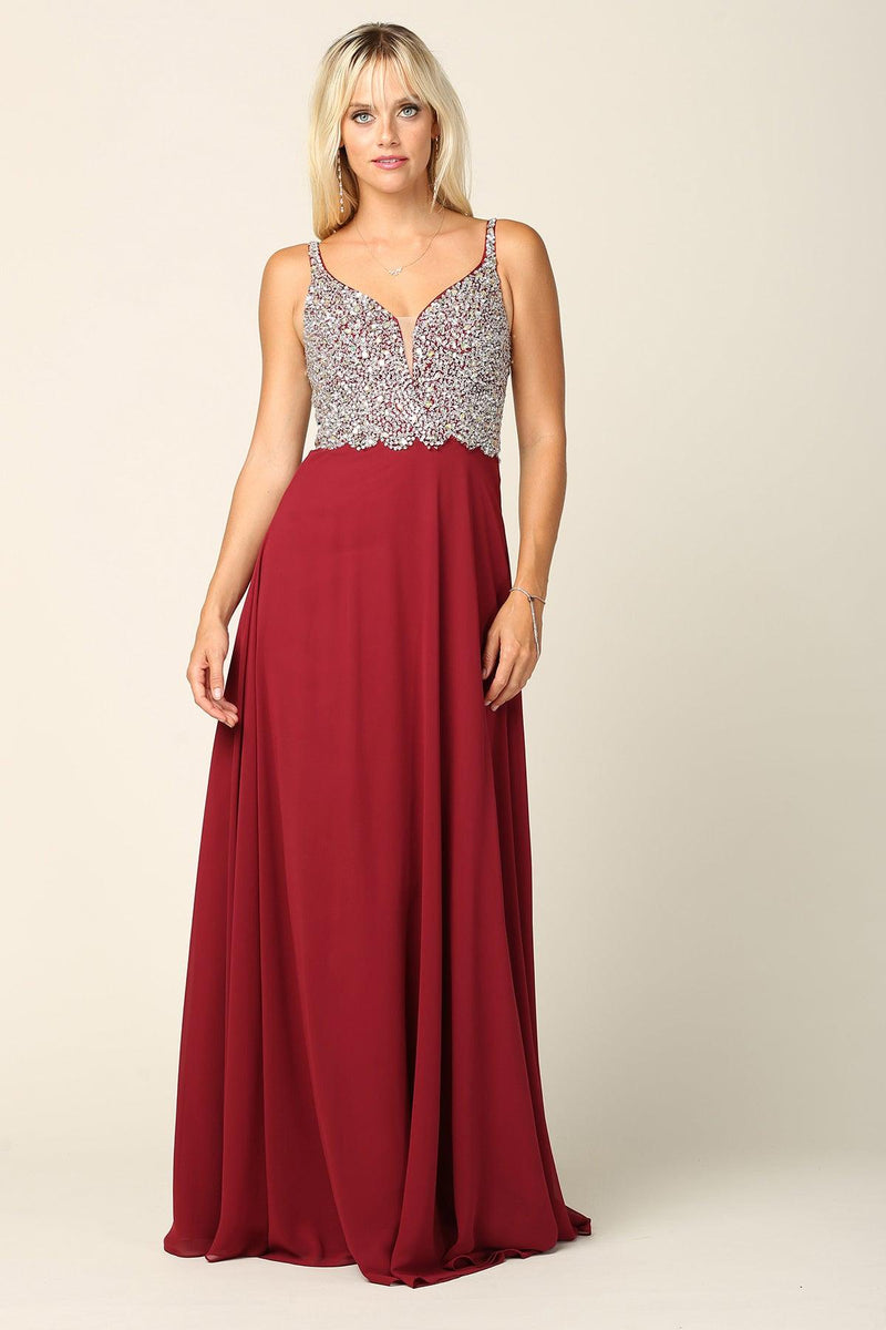 white christmas dresses Formal Dress with Cape Sleeves: Ladivine CD356 Royal / 6 main image 1