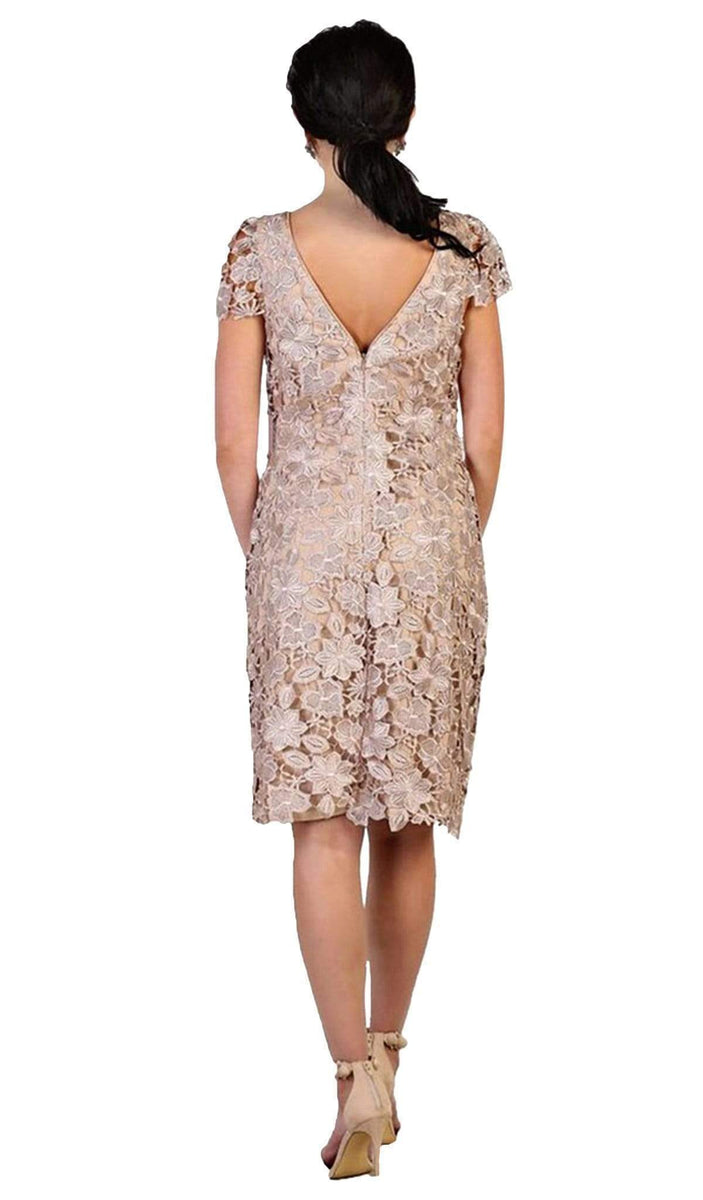 rose gold mother of the bride dresses knee length Floral Lace Overlaid Sheath Dress rose gold mother of the bride dresses plus size