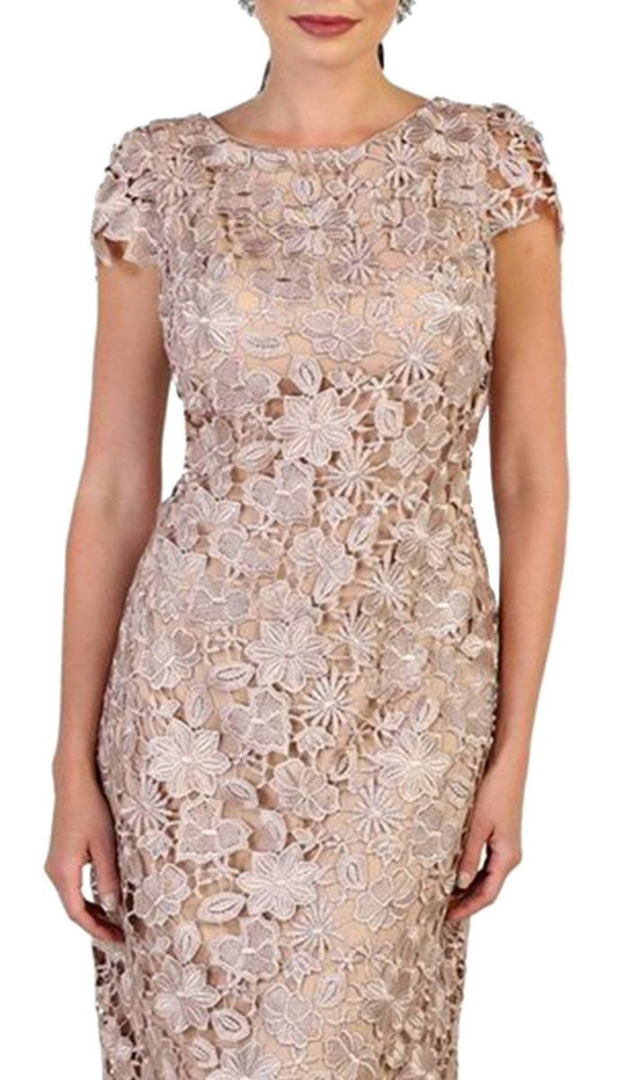 Floral Lace Overlaid Sheath Mother of the Bride Dress - May Queen MQ14 sheerdreamz Floral Lace Overlaid Sheath Mother of the Bride Dress - May Queen MQ14 sheerdreamz