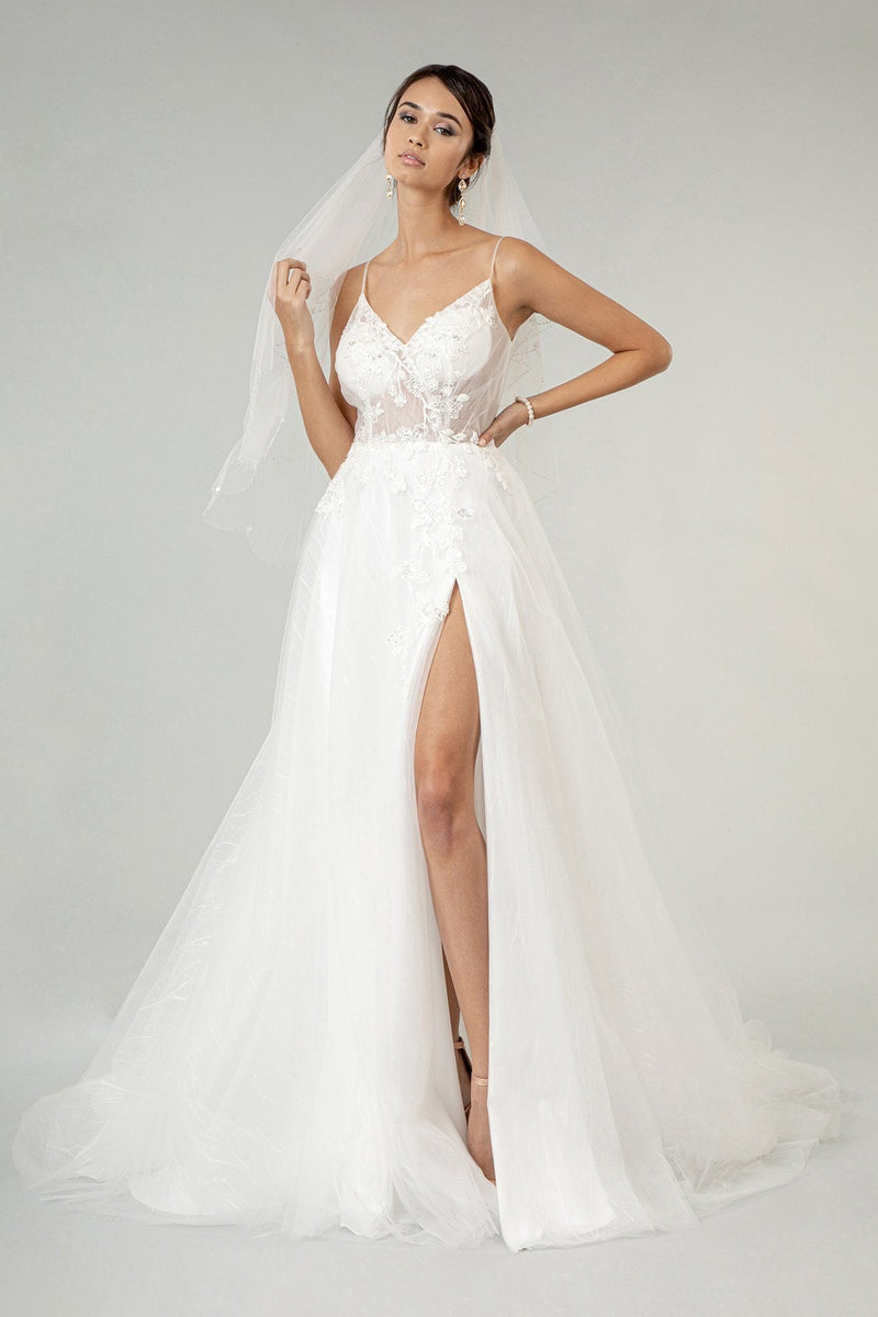 sheer bodice wedding dress Elizabeth K GL1907's Wedding Dress with Sheer Bodice– sheerdreamz