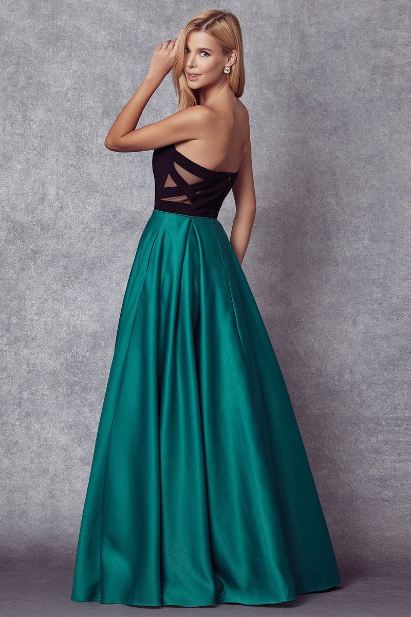 Strapless Two Tone Gown by Juliet 694 sheerdreamz Strapless Two Tone Gown by Juliet 694 sheerdreamz