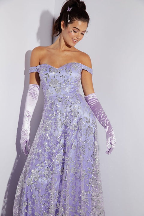 Eureka 9766 glitter print off shoulder gown — 0001773 P857317X638198741760435571 e6fd1f82 c3e3 4097 82b2 bcd1573f2232