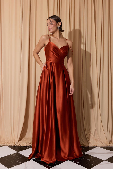 Eureka 9925 satin sleeveless a-line slit gown — 0003752  b5708293 0b32 4de2 977d 534b3907bdb1