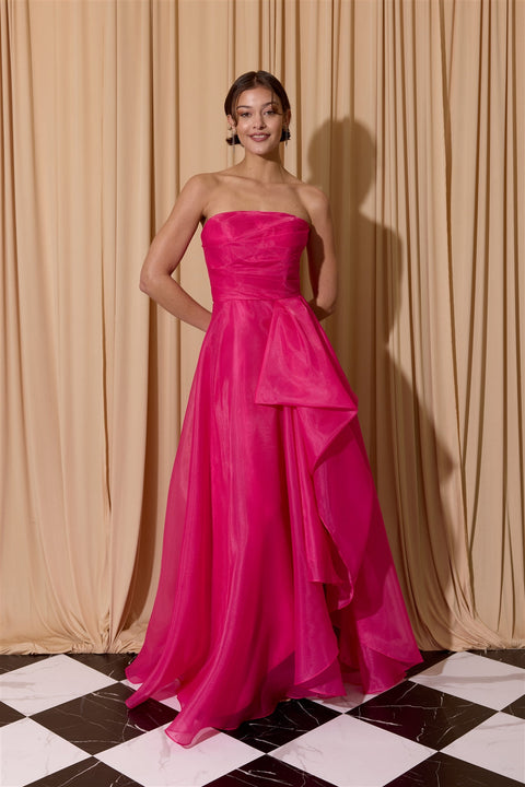 Eureka EK206 Strapless Organza Ball Gown – front view