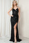 Amelia Couture 5050 Fitted Mirror Beaded Sequin Gown