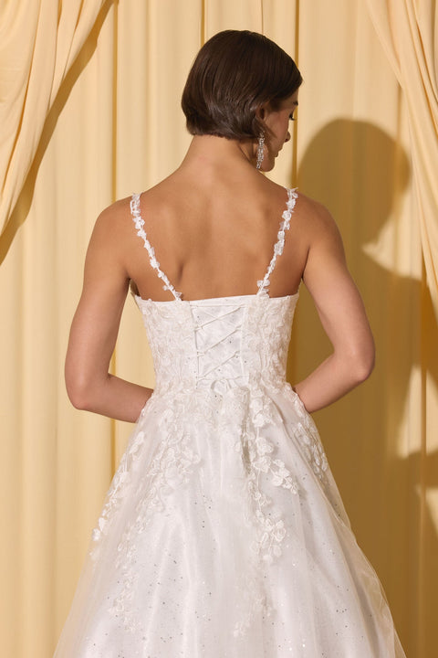 Eureka EK210 Appliqué A-Line Bridal Gown – view 4