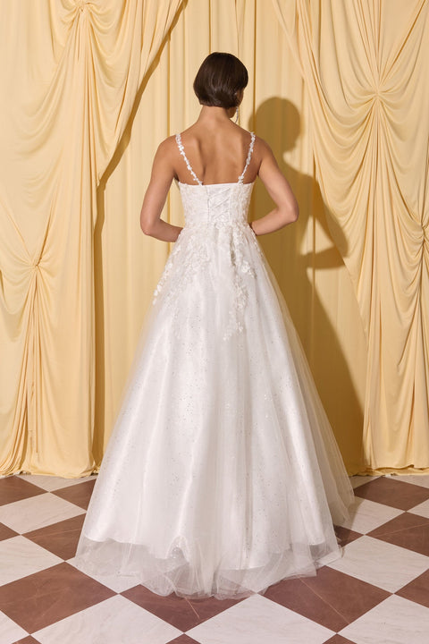 Eureka EK210 Appliqué A-Line Bridal Gown – view 2