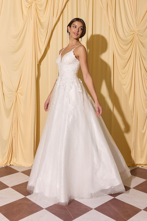 Eureka EK210 Appliqué A-Line Bridal Gown – view 8