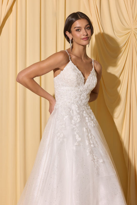Eureka EK210 Appliqué A-Line Bridal Gown – view 7