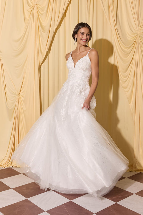 Eureka EK210 Appliqué A-Line Bridal Gown – view 12