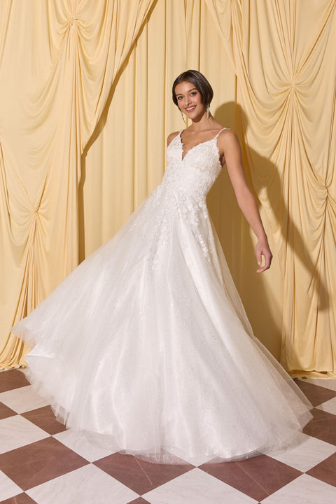 Eureka EK210 Appliqué A-Line Bridal Gown – view 9