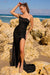 Amelia Couture AC0013 Fitted One-Shoulder Gown with Sli