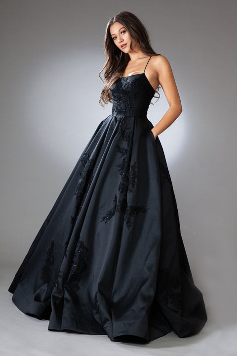 Amelia Couture SU074 Sleeveless Ball Gown with Embroidery