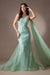 Amelia Couture 7048 Appliqué One-Shoulder Cape Gown