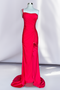 Amelia Couture AC0013 Fitted One-Shoulder Gown with Sli