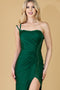 Amelia Couture AC0013 Fitted One-Shoulder Gown with Sli