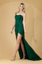 Amelia Couture AC0013 Fitted One-Shoulder Gown with Sli