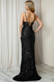 Amelia Couture 5050 Fitted Mirror Beaded Sequin Gown