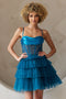 Amelia Couture BZ9023S Beaded Sleeveless Short Tiered Dress