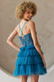 Amelia Couture BZ9023S Beaded Sleeveless Short Tiered Dress