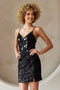 Amelia Couture 5057S Short Sequin Dress with Mirror Beading