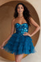 Amelia Couture 5058S Beaded Sleeveless Short Tiered Dress