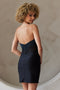 Amelia Couture 3021S Beaded Short Strapless Dress