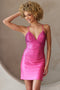 Amelia Couture 3022S Beaded Sleeveless Short Dress