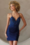 Amelia Couture 3022S Beaded Sleeveless Short Dress