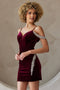 Amelia Couture 6200S Short Cold-Shoulder Velvet Dress