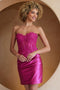 Amelia Couture BZ9028S Short Strapless Satin Dress