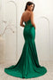 Amelia Couture 3042 Strapless Beaded Gown with Slit