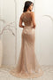 Amelia Couture AG0111 Fitted Sleeveless Sequin Gown with Slit