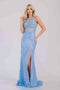 Amelia Couture AG0111 Fitted Sleeveless Sequin Gown with Slit