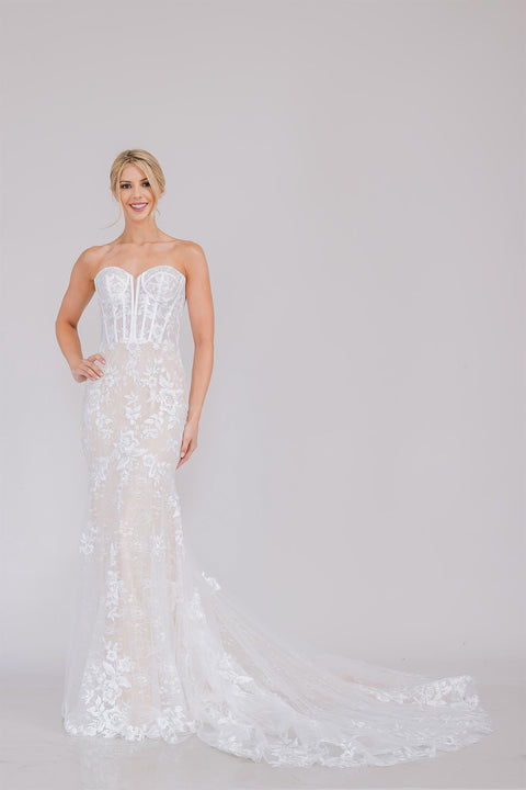 Amelia Couture WL0100 Off Shoulder Bridal Mermaid Dress