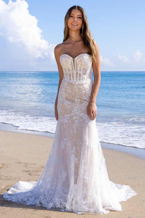 Amelia Couture WL0100 Off Shoulder Bridal Mermaid Dress