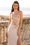 Amelia Couture 2053 Floral Embroidered Sequin Slit Gown