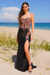 Amelia Couture 7061 Sparkling Floral Embroidered Sequin Gown with Slit