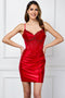 Short V-Neck Homecoming Dress by Amelia Couture 9063S